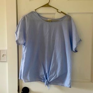 J. Crew seersucker striped short sleeve top